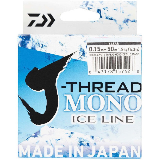 Леска DAIWA J-Thread Mono Ice Line 50м 0,07мм (прозрачная) 40003086