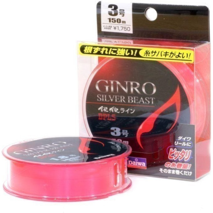 Монолеска DAIWA GINRO SILVER BEAST LINE P1,5GOU-180 (красно-розовая) 4960652672955