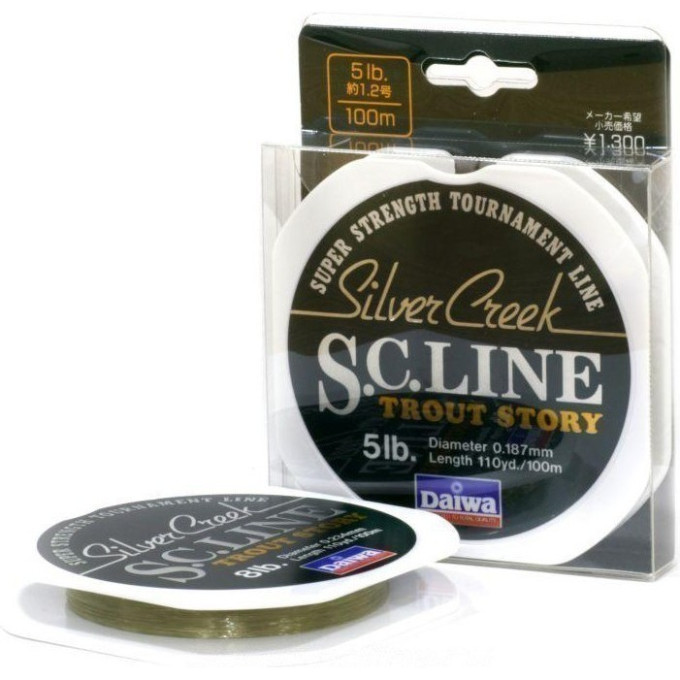 Монолеска DAIWA Silver Creek S.C. Line 10 Lb (0,267мм) - 100м 4960652412100