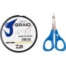 Шнур DAIWA J-Braid X4E-W/SC 0,07мм 135м желтый + ножницы 40002804
