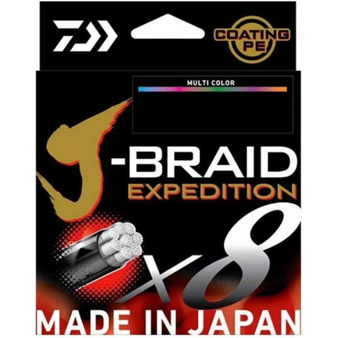 Леска DAIWA J-BRAID EXPEDITION×8E 0,28mm-300m MULTI COLOR 12552-128