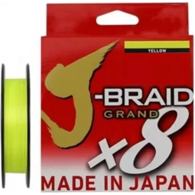 Леска DAIWA J-BRAID GRAND X8 0,20mm-135m YELLOW 12790-020